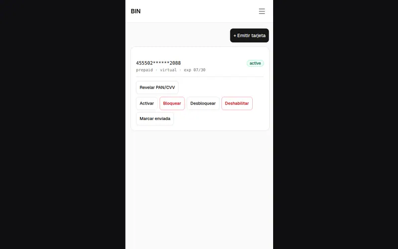 Network Switch & BIN Issuer API · 2